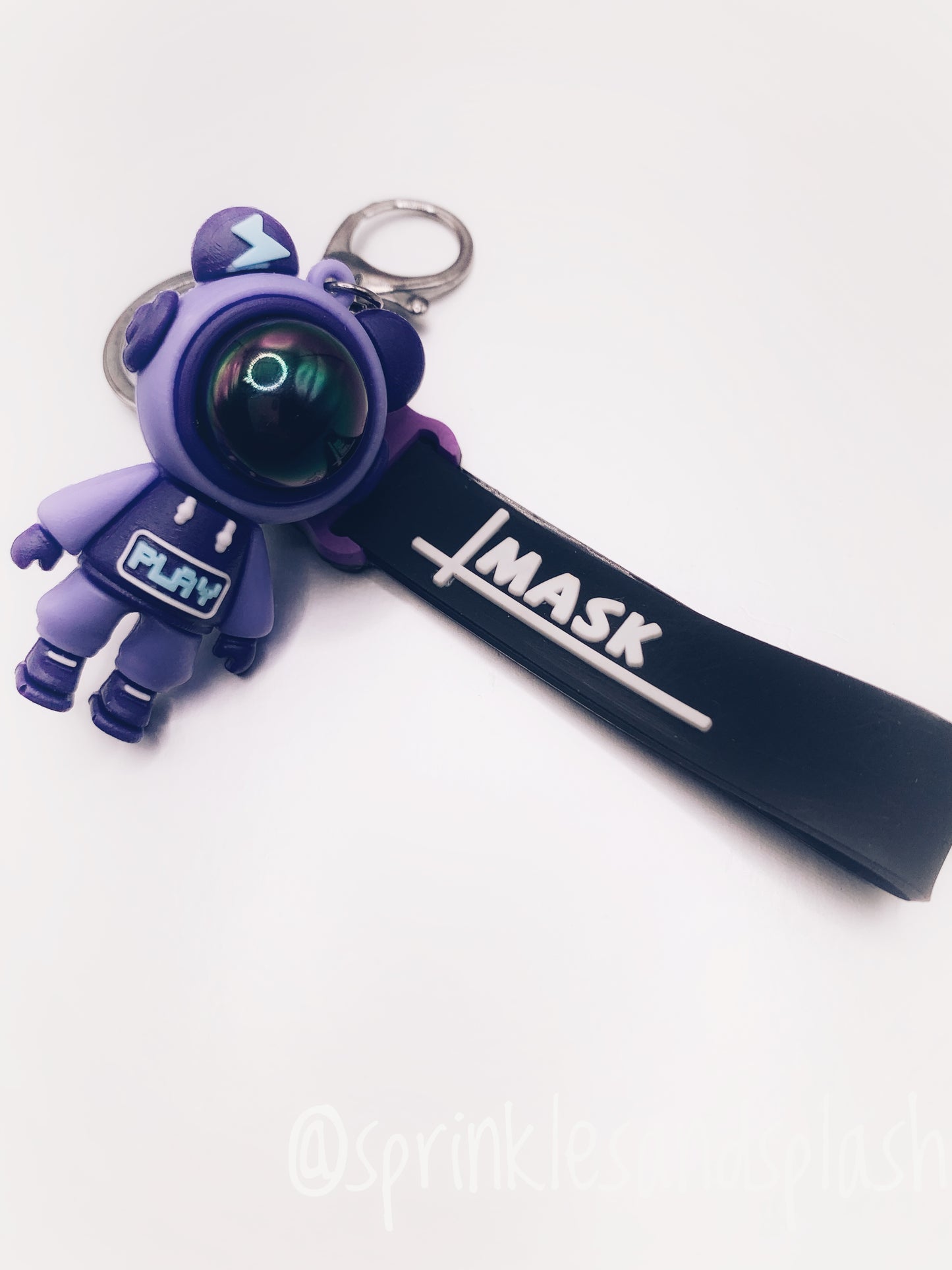 Purple Astronaut Keychain— Mask