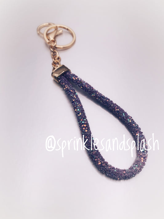 Purple Dazzled Loop Keychain