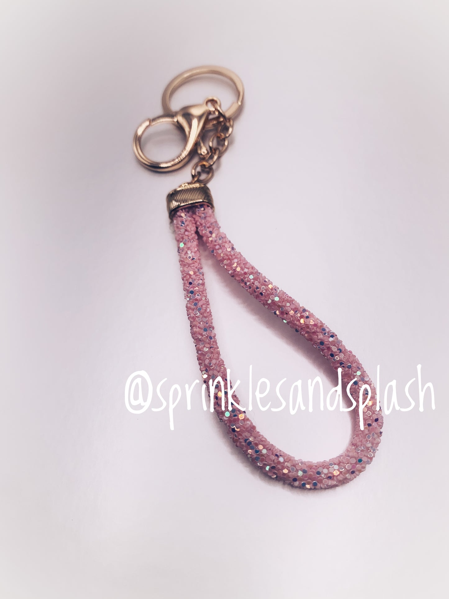 Pink Dazzled Loop Keychain